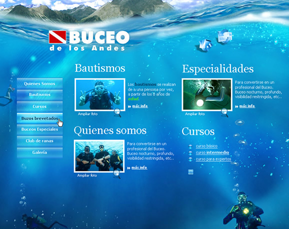 buceo de los andes