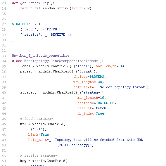 network topology collector django model